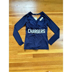 NEW NFL Los Angeles Chargers Long Sheer Sleeve Top Shirt Football Women's